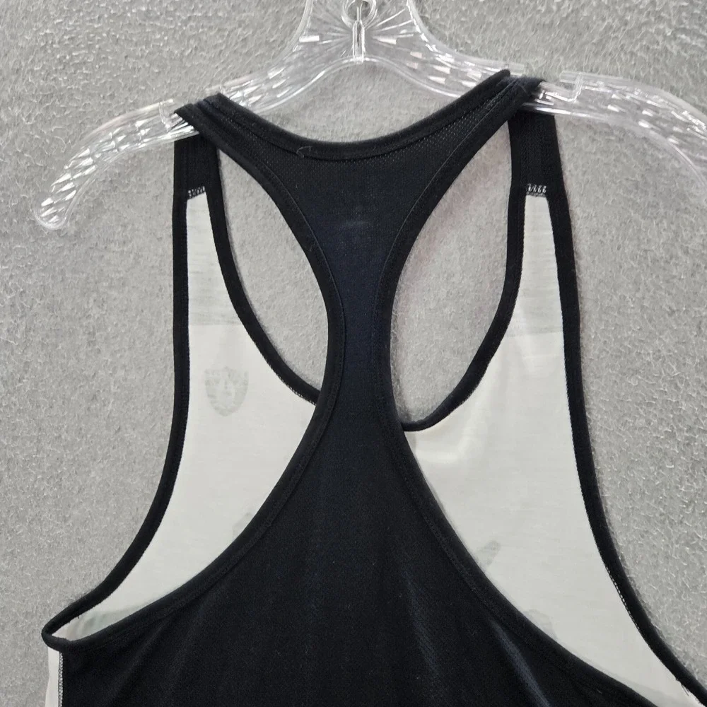 Oakland Raiders Football Women Activewear Top XS Black Tank Nike Swoosh‎ Dri Fit